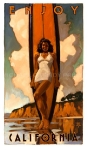 Enjoy California Surfing Poster